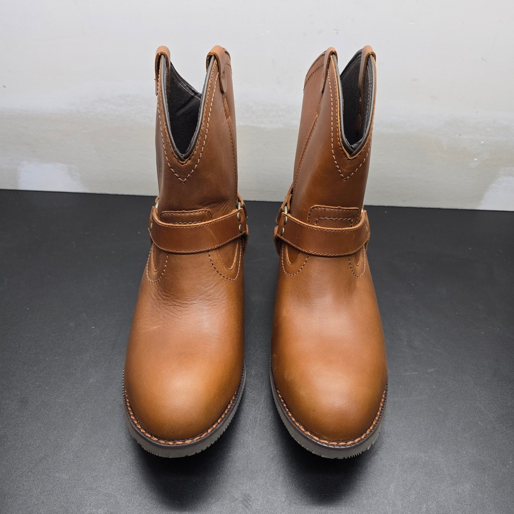 Frye Supply Womens Tan Leather Harness Ankle Work Boots FR40602F Size 10W